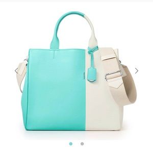 Tiffany & Co. Color Block Calfskin Tote Handbag